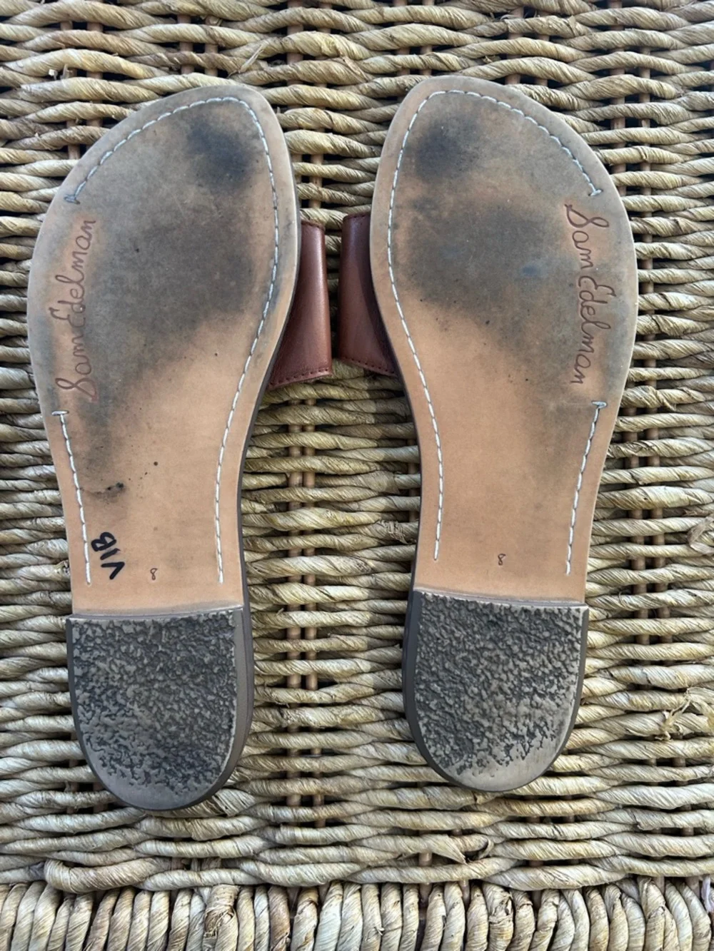 Sam Edelman Granada Brown Leather Buckle Slide Sandals Women’s Size 8 - Picture 7 of 7